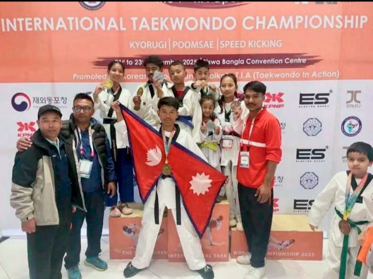 भारत अन्तर्राष्ट्रिय तेक्वान्डो प्रतियोगितामा बुढानीलकण्ठ पाठशालाकी छात्राको काश्य पदक: