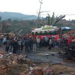 धादिङमा सात वटा गाडी ठोक्किँदा २ जनाको मृत्यु, ३३ घाइते