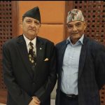 धवलशमशेर राणाले भेटे पूर्वराजा ज्ञानेन्द्रलाई
