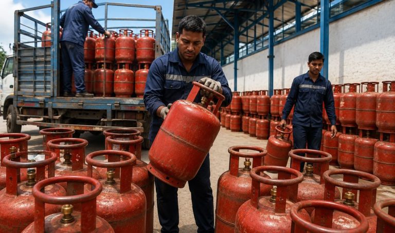 उपत्यका बाहिर ‘बोटलिङ’ गरी खानापकाउने ‘एलपि ग्यास’ ढुवानी गरिँदै
